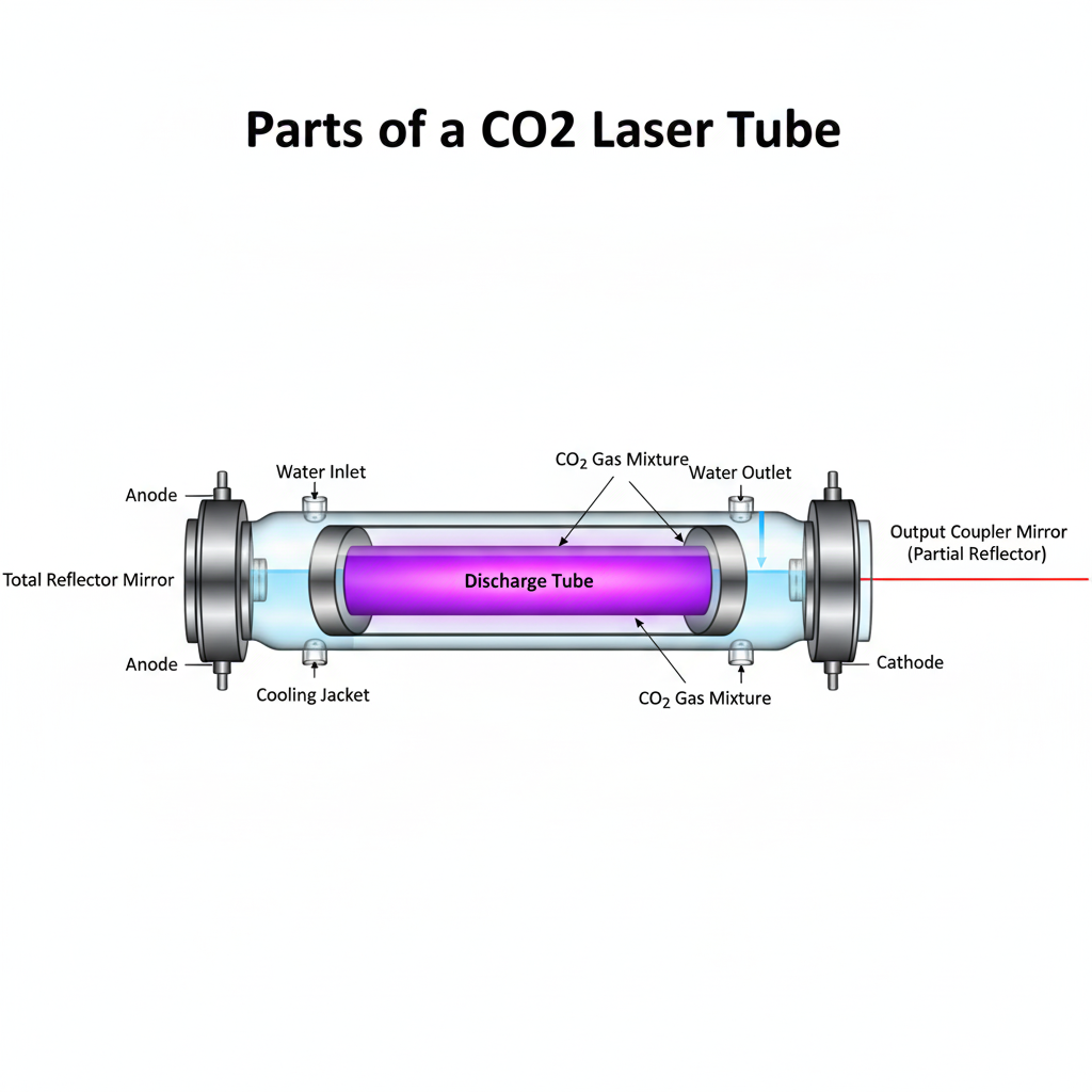 قطعات تیوب لیزر co2